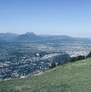 Blick vom Gaisberg auf die Stadt Salzburg