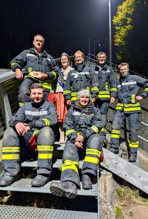 Gruppenfoto der Teilnehmer der Freiwilligen Feuerwehr Breitenberg